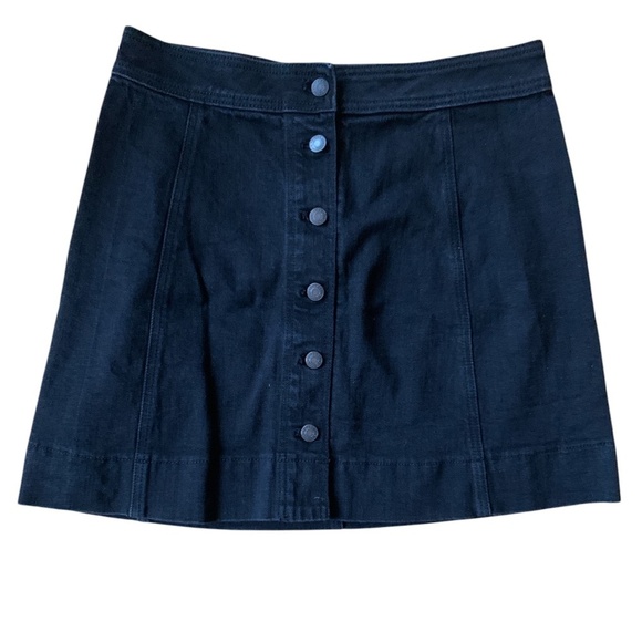 J.Crew Mercantile Sleeveless Black Button-Front Sheath skirt – Size 10 - Picture 3 of 4